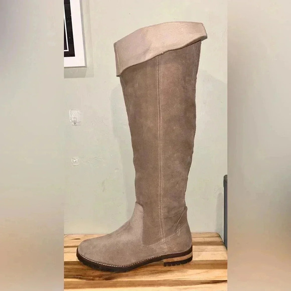 Fabianelli knee high suede fold over boots. Size 39. Made in Italy. - Picture 5 of 12